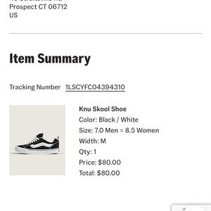 Vans new stook sneaker-brand new without tags black/white size 7 boys